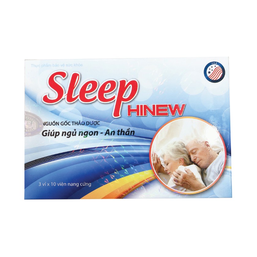 Thực phẩm chức năng hỗ trợ giấc ngủ, giúp ngủ ngon và sâu giấc SLEEP HINEW - giúp dưỡng tâm an thần