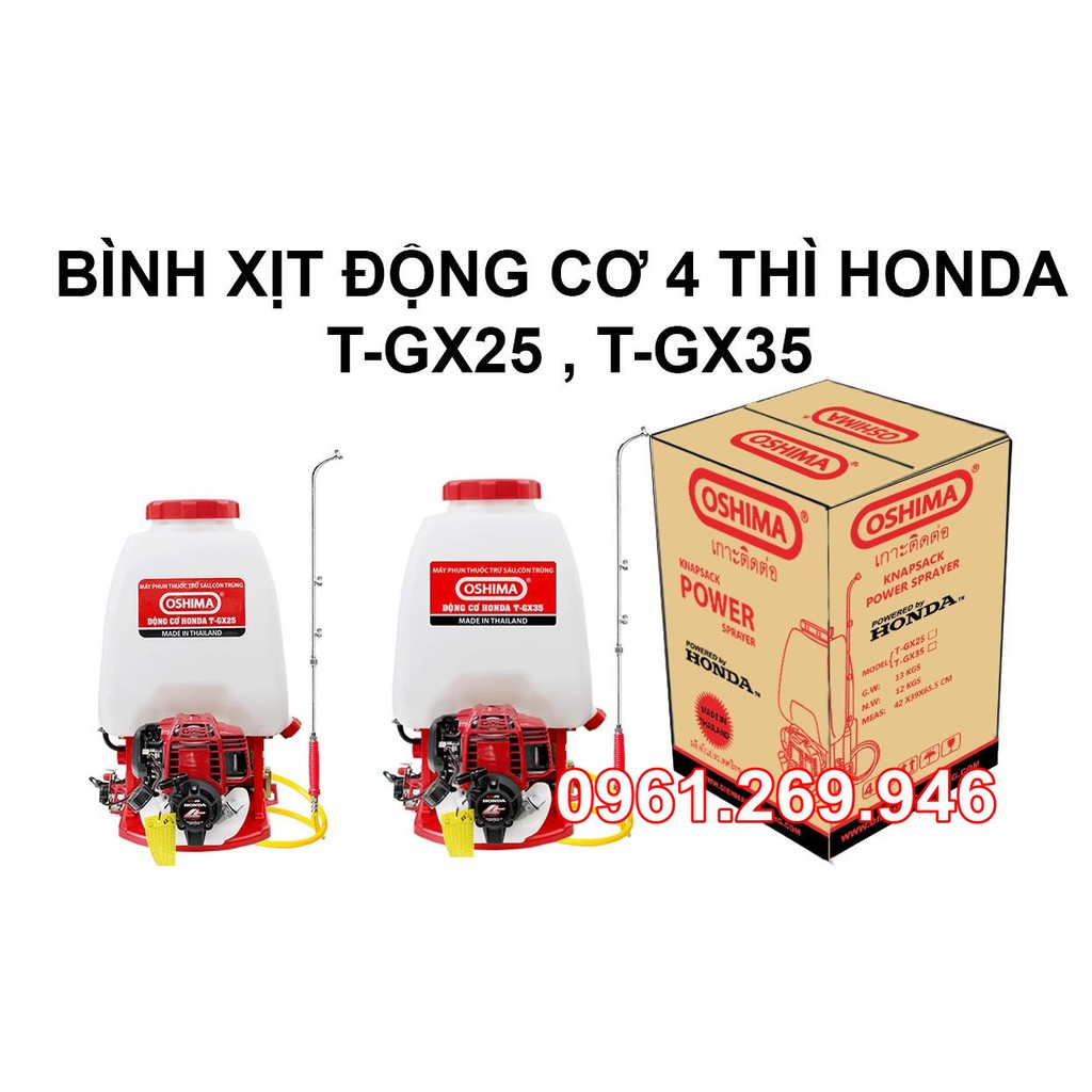 Bình xịt thuốc Oshima T-GX35 Thái Lan động cơ 4 thì phun thuốc khử trùng, thuốc trừ sâu bệnh