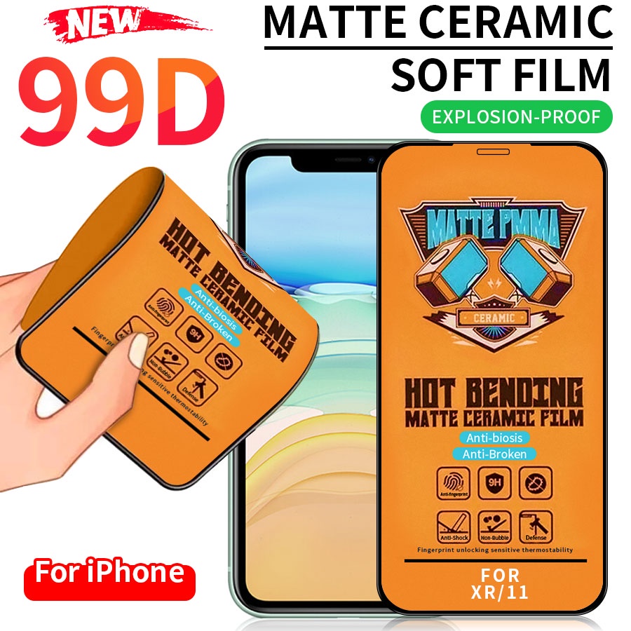 Kính cường lực chống bám vân tay dẻo Cho iPhone 13 12 11 Pro X Xs Max Xr 6 6s 7 8 Plus Se 2020