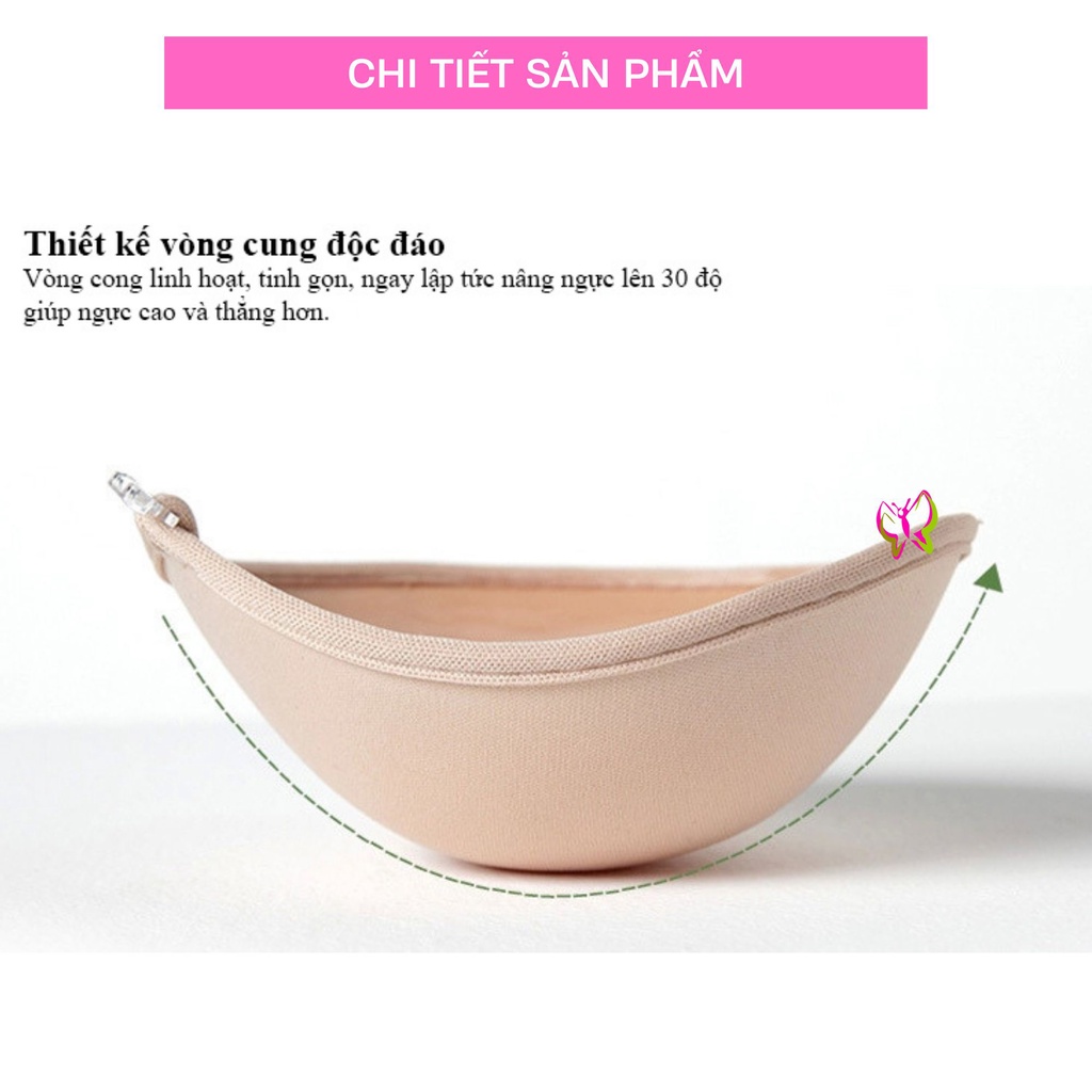 Áo dán nâng ngực hình ovan, miếng dán nâng ngực nút gài dùng nhiều lần, tiện lợi, thay áo ngực (MS 01013) Anna Shop