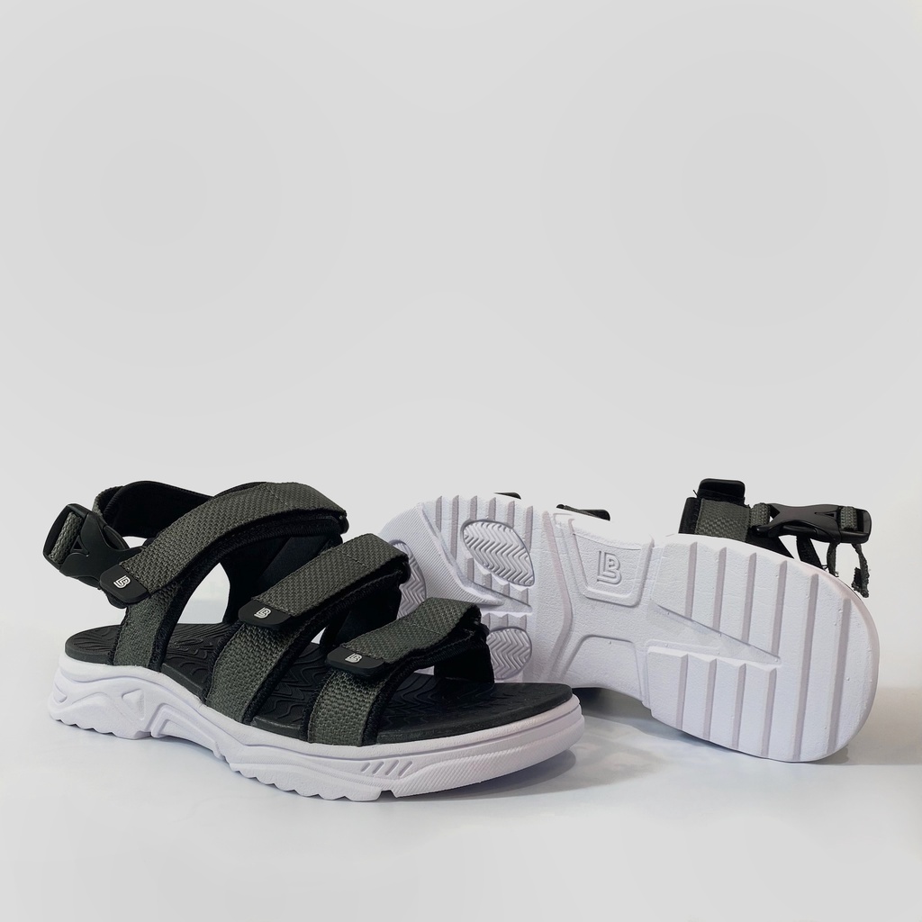 Giày Sandal Nam Nữ Unisex The BiLy Quai Ngang Dây Dù Đế Phylon Siêu Êm Nhẹ Màu Xám-BLDTMD04-Xám