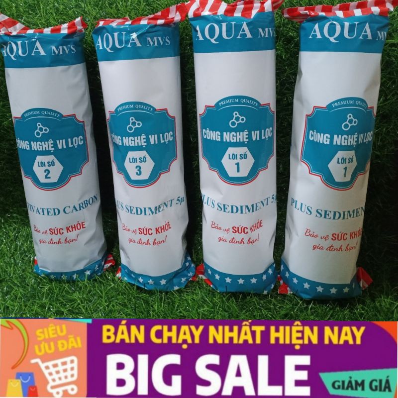 (COMBO) lõi lọc nước AQUA 1,2,3 Chính hãng