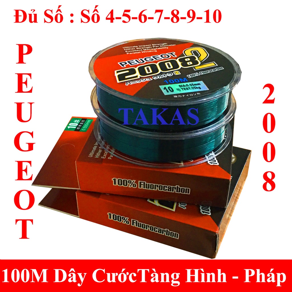 Dây Cước Tàng Hình PEUGEOT 2008 của Pháp,Dây câu Cá Tàng Hình siêu bền,chống nổ,chống xoẳn