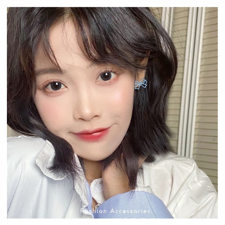 [HOT] BÔNG TAI KHUYÊN TAI HÌNH NƠ TRẮNG THỜI TRANG MÙA HÈ PHONG CÁCH HÀN QUỐC 221BT013