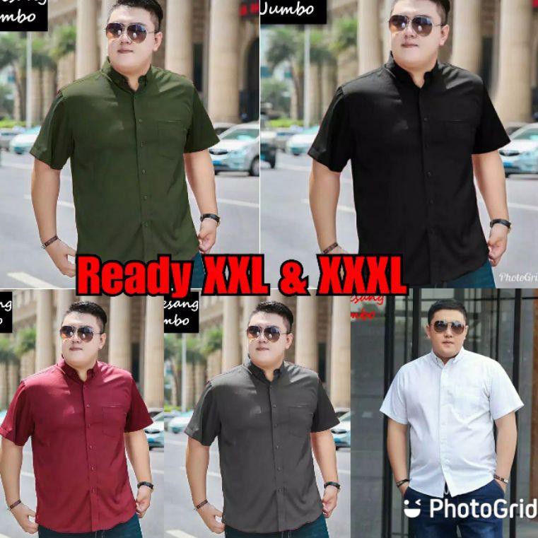 Áo Sơ Mi Nam Màu Trắng / Đen / Xanh Hải Quân / Xám Đậm / Xanh Lá / Đen / Xanh Lá Đậm Size Xxl 3xl