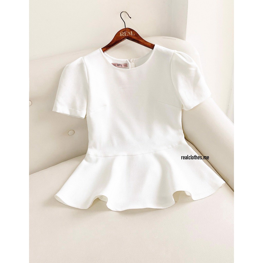 [SALE] Áo peplum trắng_REAL