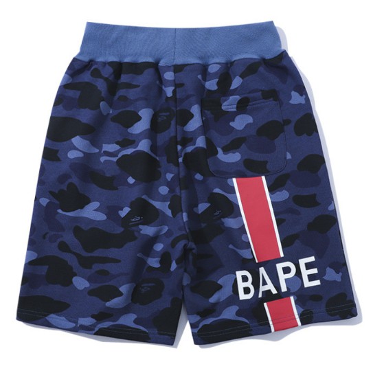 21SS New Bape X PSG Fashion Jogger Shorts Men Women Elastic tie Casual Beach Short Pants