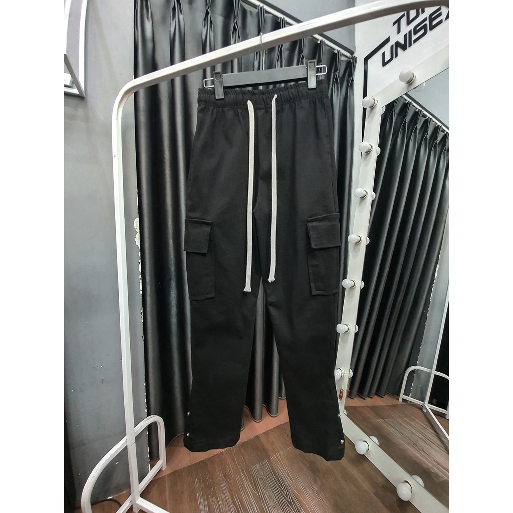 Quần Button Cargo Pant kaki ( Túi hộp + Cúc ) Streetwear cực ngầu