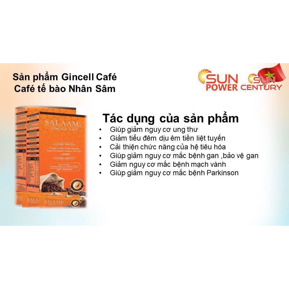 Cà phê nhân sâm tế bào gốc SALAAM GINCELL (Giá Gốc)