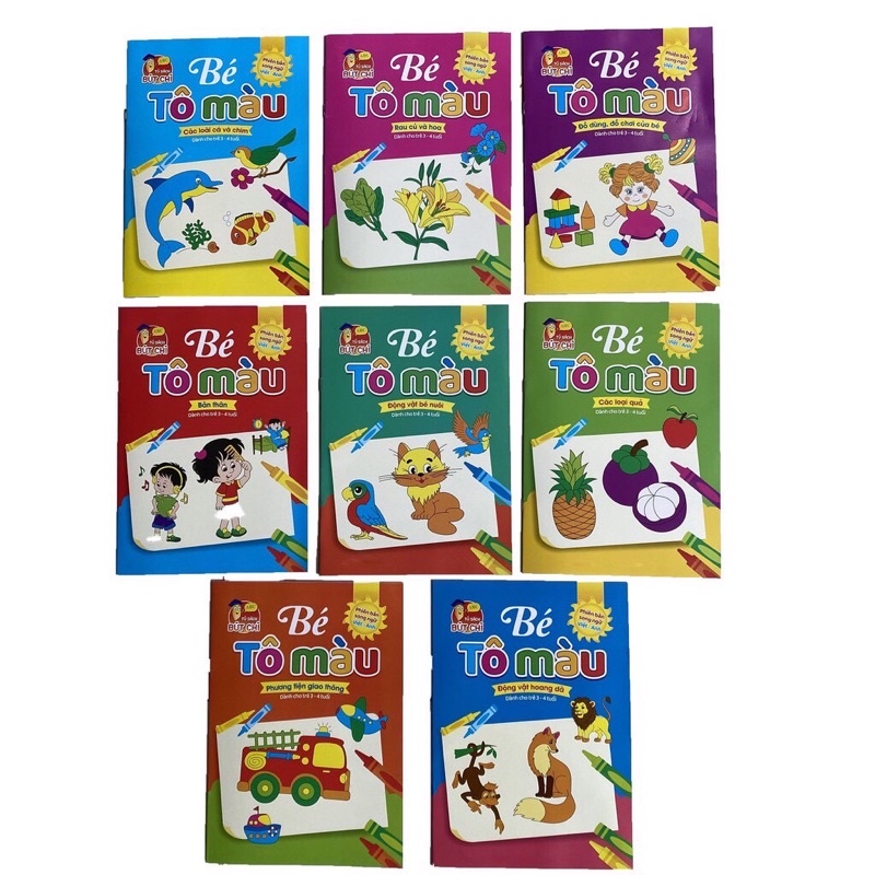 Sách Bộ Sách Tô Màu Dành cho trẻ từ 3 4 tuổi
