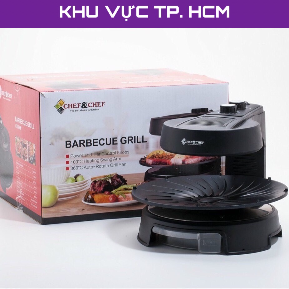 [Bảo hành 12 tháng] BẾP NƯỚNG ĐIỆN KHÔNG KHÓI BBQ HÀN QUỐC _ CHEF &amp; CHEF