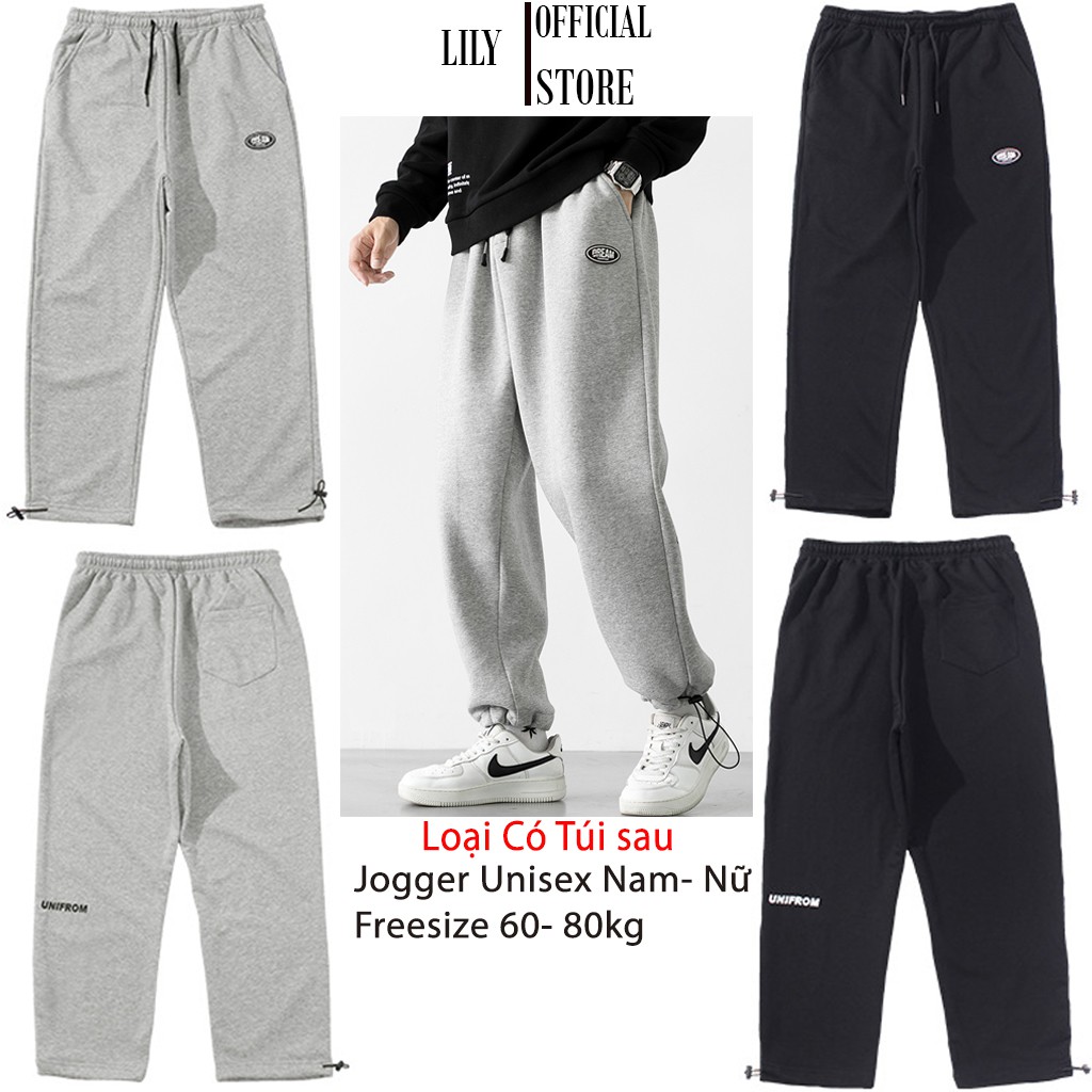 Quần Jogger Nữ- nam- Unisex Dài Ống Rộng Có Bo Rút Dây SIMPLE Ulzzang (ẢNH THẬT)