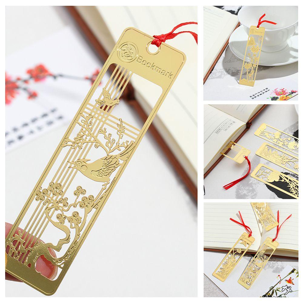 LAKAMIER Thẻ Đánh Dấu Trang Sách Bằng Đồng Thau Phong Cách Trung Hoa Cổ Điển