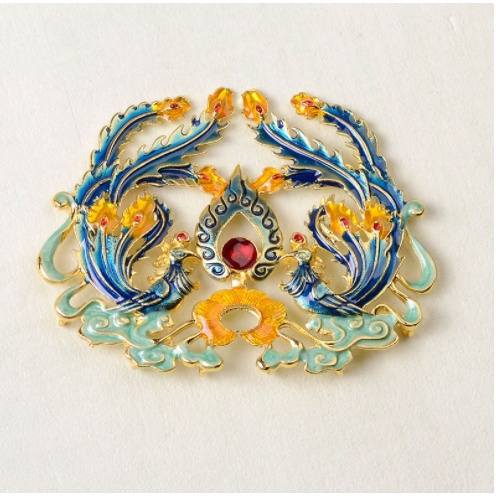 GETNOIVAS Phụ Kiện Cài Tóc Hình Vương Miện Phượng Hoàng Sang Trọng