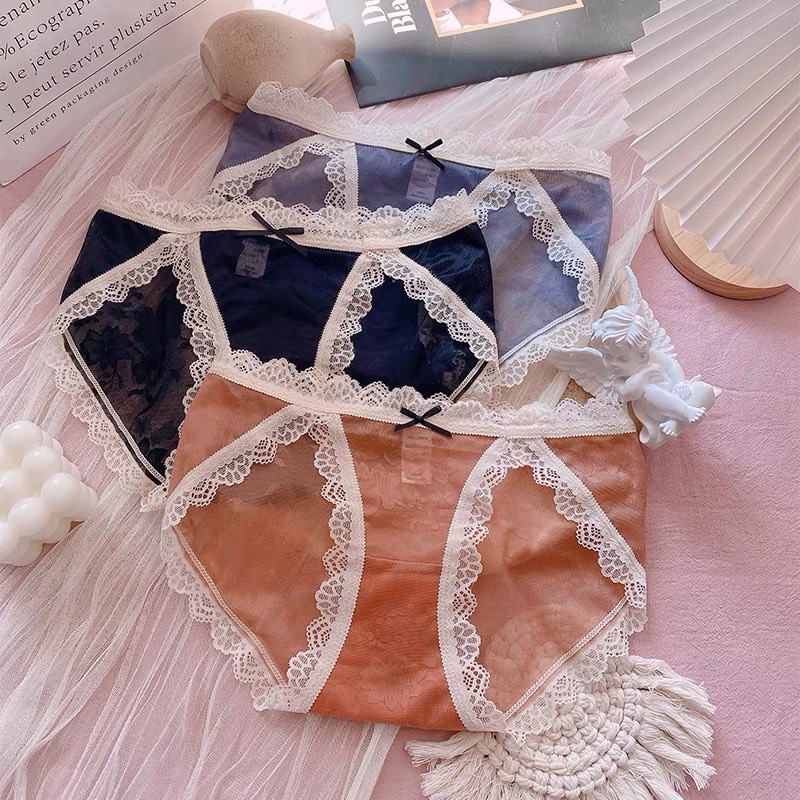 Quần Lót Nữ ❤️ Quần lót ren lưới cao cấp mềm mại kháng khuẩn sexy xuyên thấu gợi cảm QL19