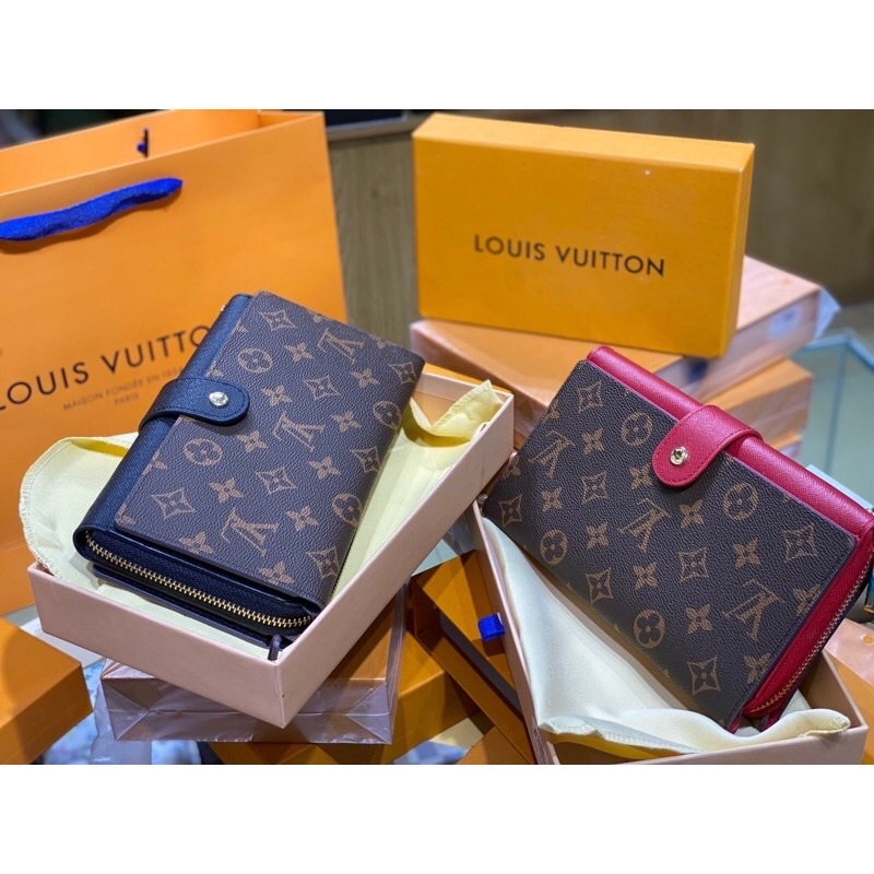 CLUTCH VÍ CẦM TAY LV KHOÁ KÉO MIỆNG KÈM DÂY ĐEO TAY FULLBOX HÀNG SẴN SHIP GRAB VINKYSHOPTK