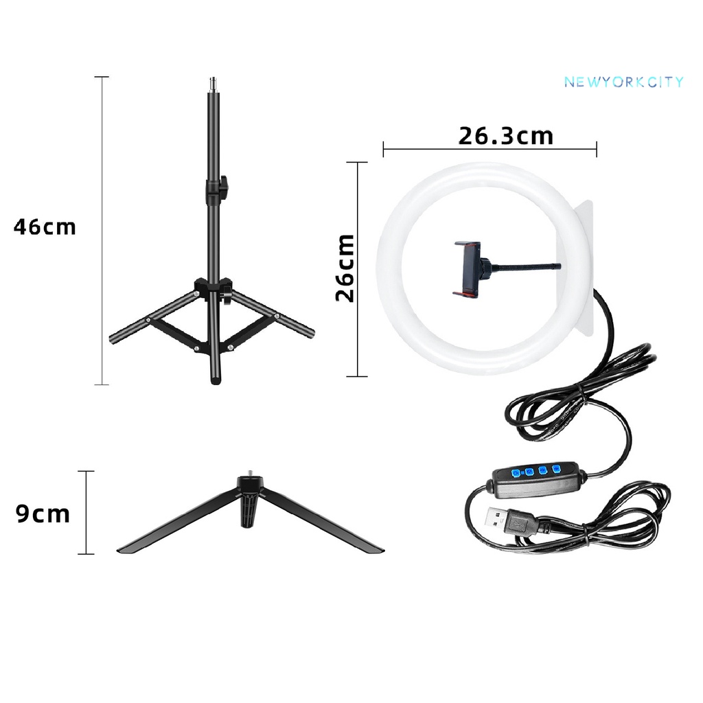 Vòng Đèn LED 3 Chế Độ Sáng Chống Nước Kết Nối USB Hỗ Trợ Live Stream