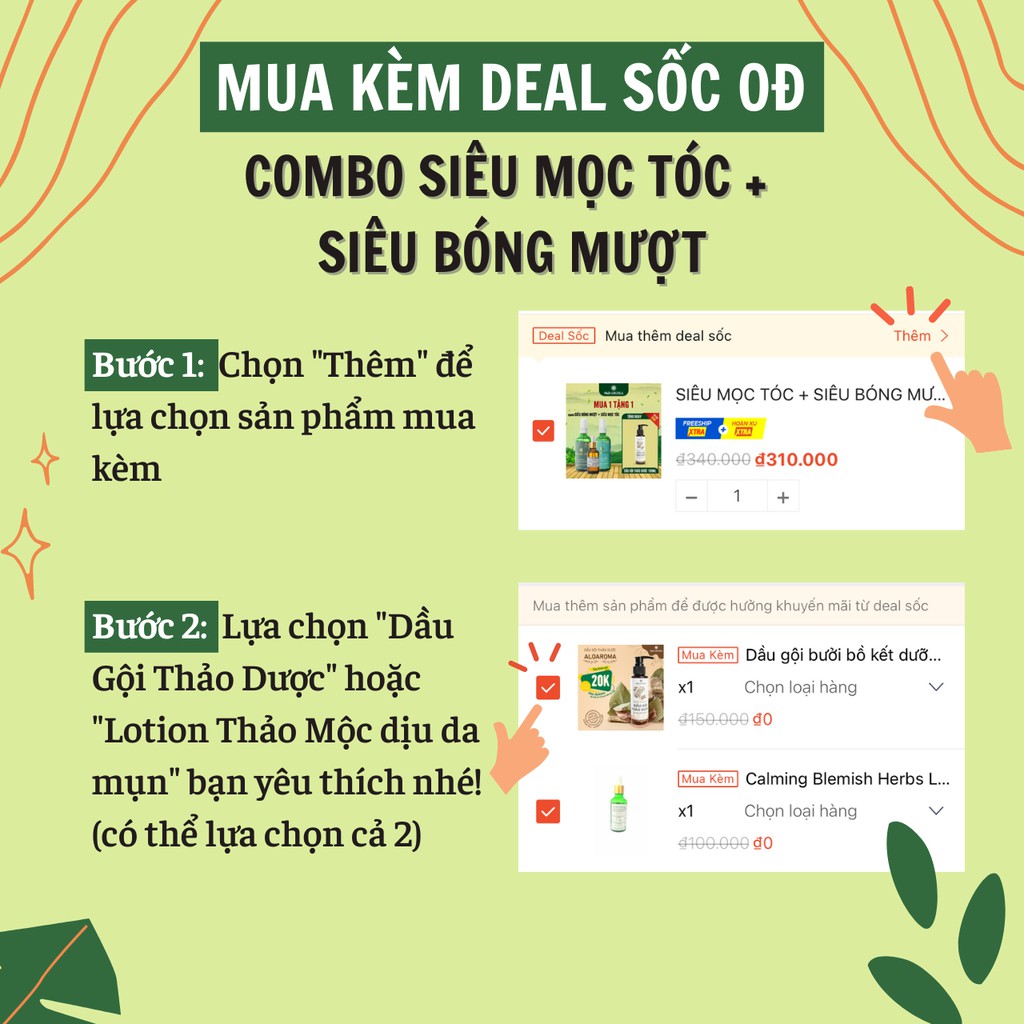 SIÊU MỌC TÓC + SIÊU BÓNG MƯỢT CHỐNG RỐI TÓC: Combo Xịt dưỡng tóc 10 loại thảo dược + Toner hoa bưởi + 30ml Dầu Argan oil