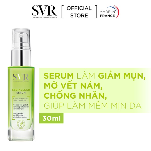 Serum giảm mụn, mờ thâm SVR Sebiaclear 30ml [NHẬP KHẨU CHÍNH HÃNG 100%]