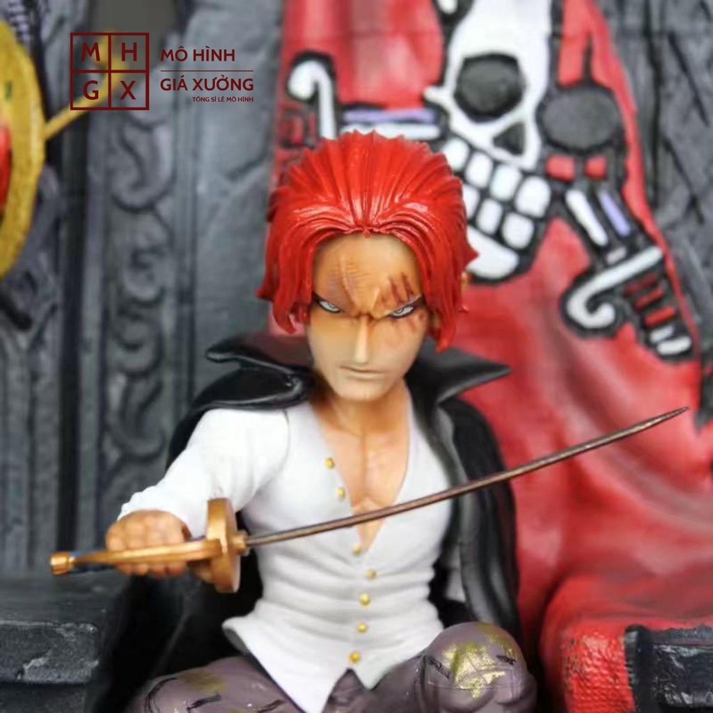 Mô hình One Piece Shanks Tóc Đỏ 1 trong tứ hoàng cao 23cm + phụ kiện đi kèm , figure one piece , mô hình giá xưởng