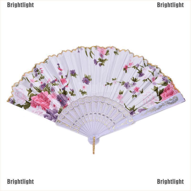 Quạt Vải Ren Hoa Cầm Tay Xinh Xắn