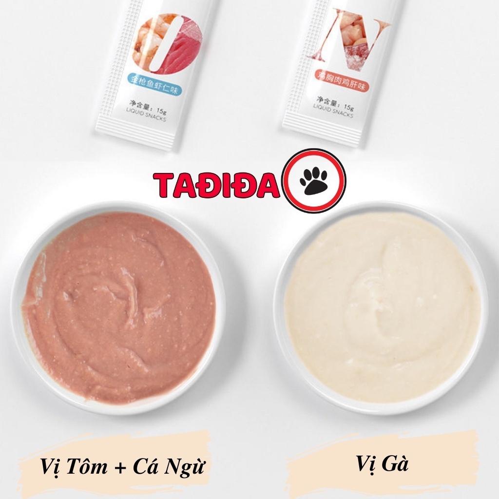 Súp thưởng cho mèo Pet Snack , Thức ăn cho mèo đầy đủ dinh dưỡng - Tadida Pet