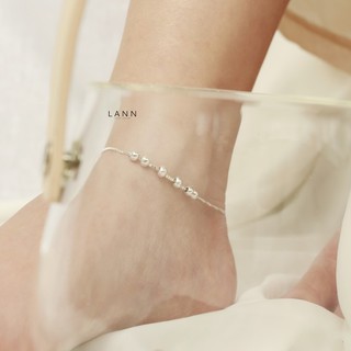 Lắc chân 6 bi chạy BẠC S925 LANN A028