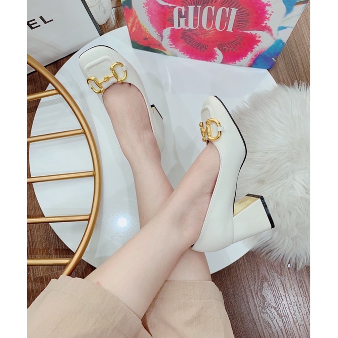 Đầm gu.cci da lò khóa vàng