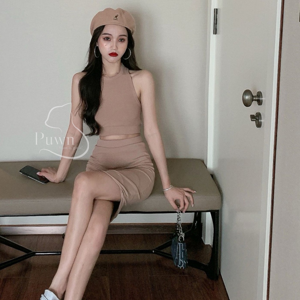Set váy body croptop tôn dáng quyến rũ trẻ trung Puwn Shop