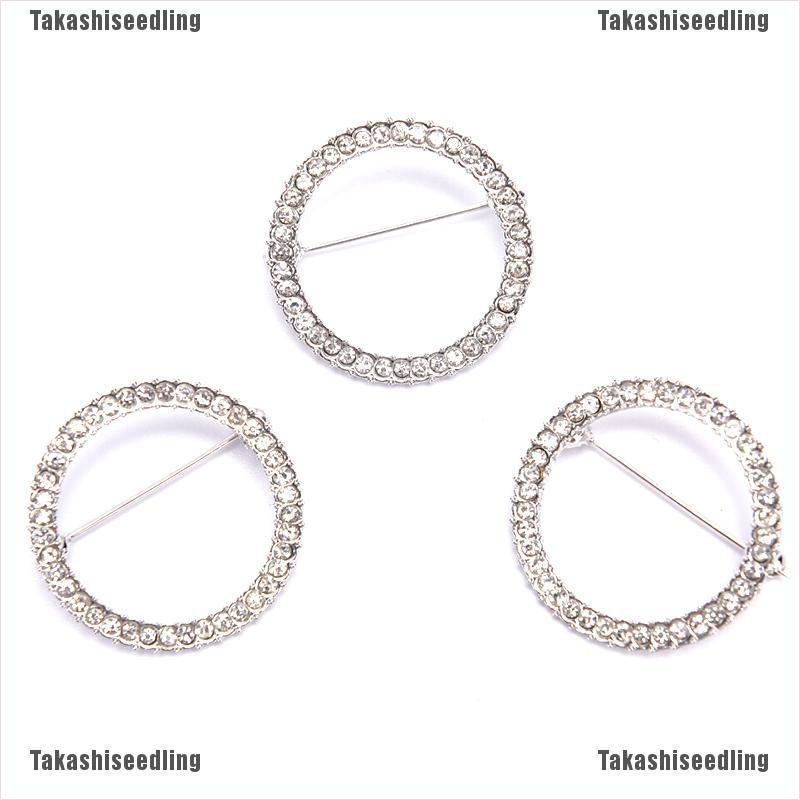 Ghim Cài Áo Hình Tròn Đính Đá Thiết Kế Đơn Giản Thời Trang Cao Cấp