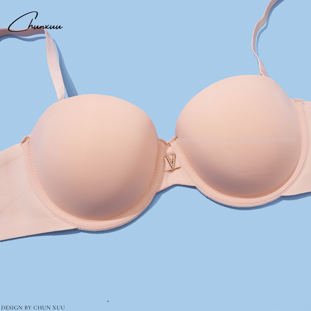 Áo lót nữ cúp ngực vải đúc su mềm mại đệm dày có gọng siêu nâng đẩy ngực ChunXuu- AV52