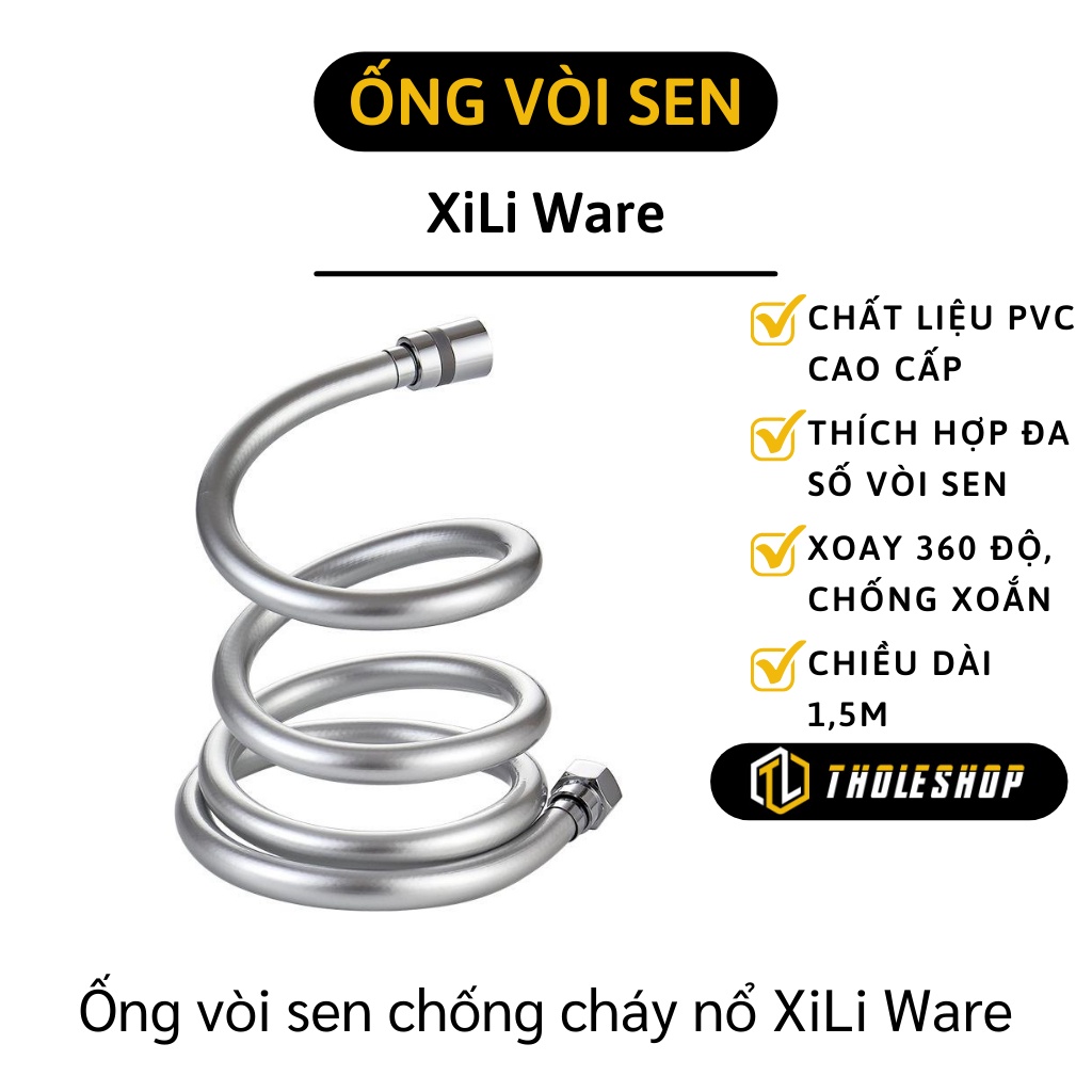 Ống Vòi Sen - Dây Vòi Sen Xili, Chống Cháy Nổ, Xoay 360 Độ Chống Xoắn, Đàn Hồi 6875