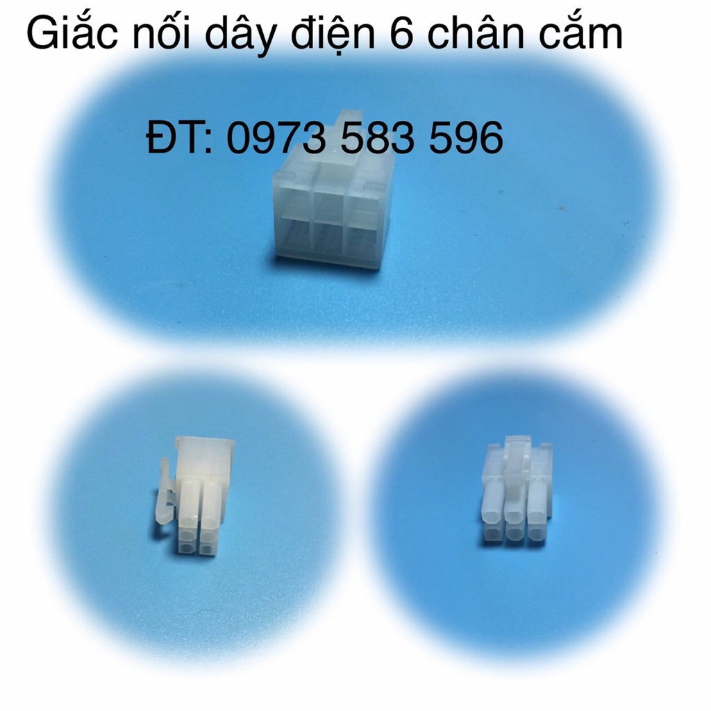 Jack Nối Dây Điện 6 Chân Cắm (50 cái/Túi)