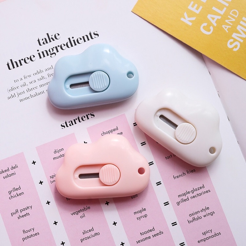 Dao Rọc Giấy Hình Đám Mây Dể Thương - Có Thể Làm Móc Khoá
