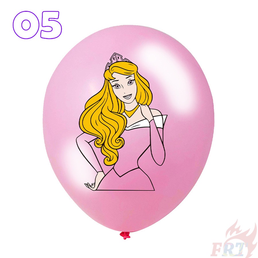 Bong bóng latex 12 inch hình công chúa bạch tuyết/ Cinderella/ Ariel/ Aurora/ Jasmine trang trí tiệc sinh nhật