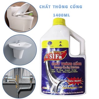 Chai thông bồn cầu cống cực mạnh 1400ml