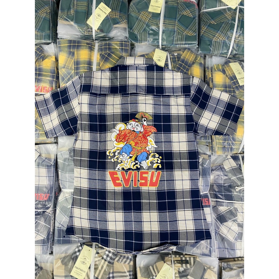ÁO SƠ MI NAM CARO TAY NGẮN EVSU CHUẨN ĐẸP TRAI MS02