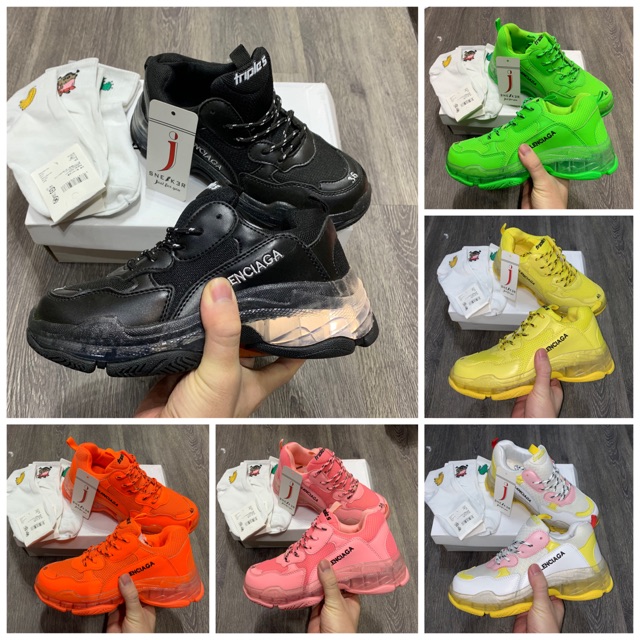 [Mã FATHANG5 giảm 10K đơn 50K] [Freeship+Hộp+ Quà] New Giày 3len đế trong nam nữ+Hộp+Quà