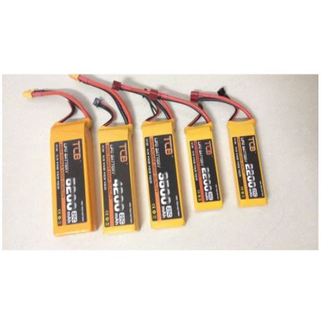 Pin Lipo TCB 2S 3S 4S 1500mah 2200mah 2500mah 5400mah 7000mAh 35C giắc cắm XT60 XT60H jack T JST đồ chơi rc điều khiển