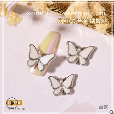 bướm Đá 3d Trong Suốt Hình Bướm Đính Móng Nghệ Thuật