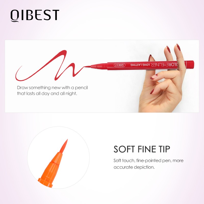 Bút Kẻ Mắt QIBEST Trang Điểm Chống Thấm Nước/Mồ Hôi Sắc Tố Cao 7g | BigBuy360 - bigbuy360.vn