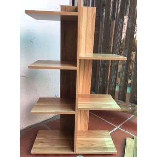 KỆ SÁCH VÂN GỖ VUÔNG 5 TẦNG