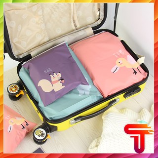 Combo 3 Túi Đựng Đồ Du Lịch hoạt hình xếp đồ gọn gàng trong vali Chống Thấm Bag in Bag (giao ngẫu nhiên)