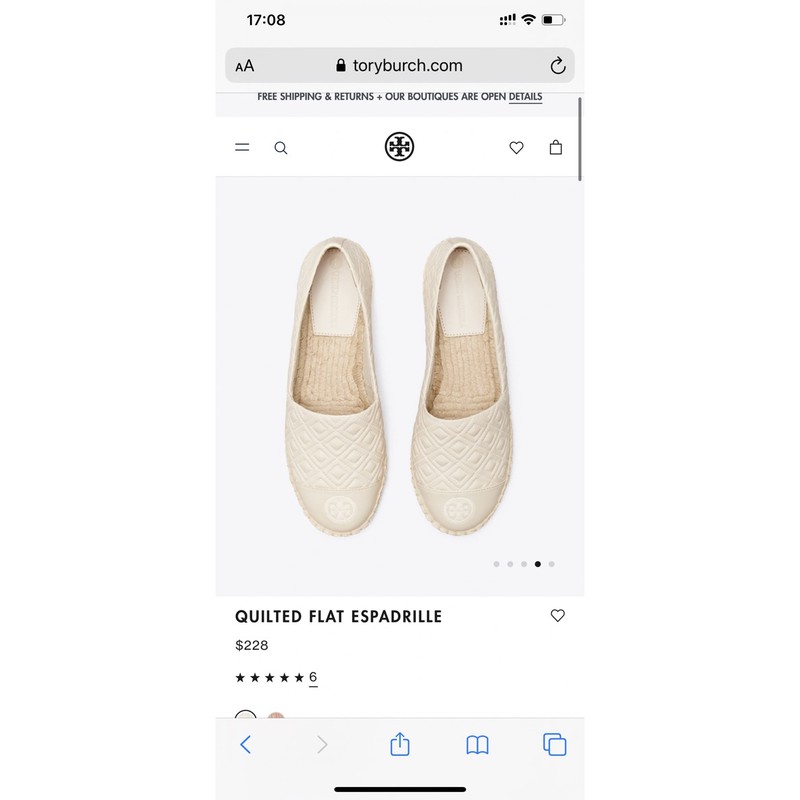 ‼️Rẻ nhất Shopee‼️Giày lười Slip on đế cói Tory Burch Quilted Flat Espadrille