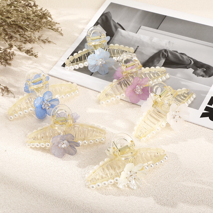 Giá Đỡ Kẹp Tóc Hình Hoa Đính Ngọc Trai Thời Trang Hàn Quốc
