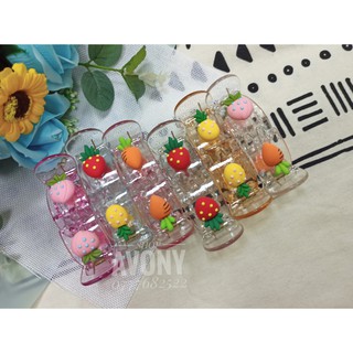 [đẹp] Kẹp tóc càng cua 3 - 5 răng trong đính icon trái cây nổi kẹp chặt tóc