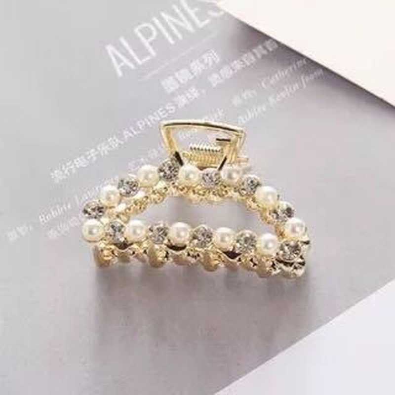 Kẹp Tóc Hợp Kim Đính Ngọc Trai Nhân Tạo Phong Cách Hàn Quốc Thời Trang Cho Nữ