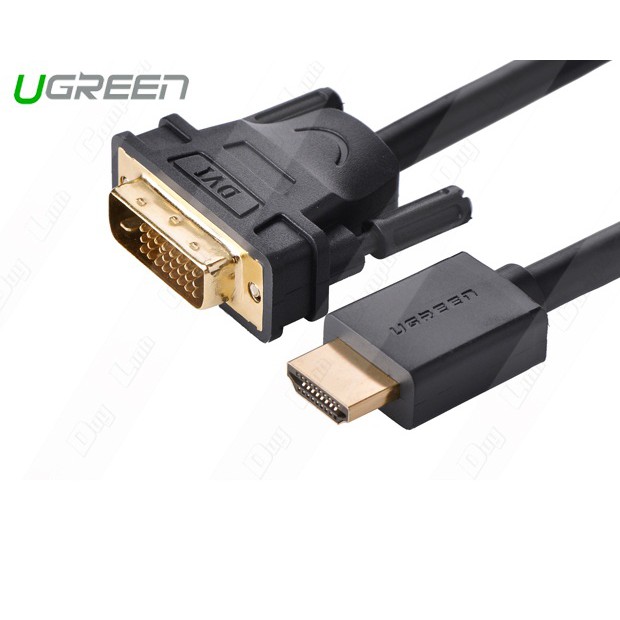 Cáp chuyển đổi từ HDMI sang DVI 2m Ugreen 10135 - hàng chính hãng