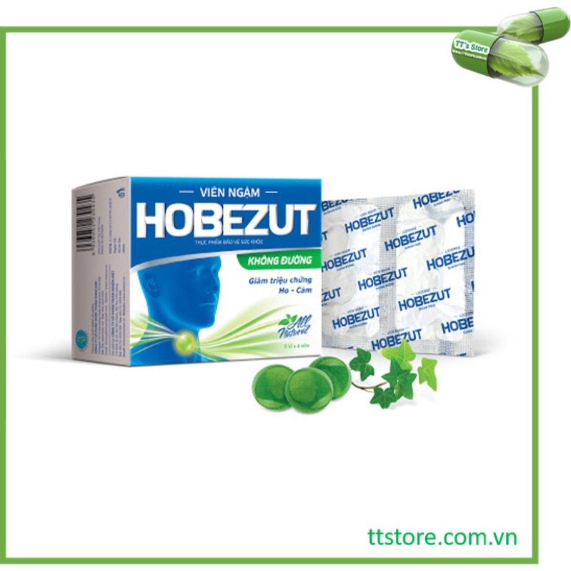 KẸO NGẬM HOBEZUT KHÔNG ĐƯỜNG HỘP 5 VỈ