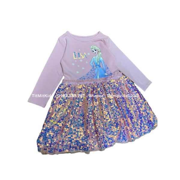Váy elsa lấp lánh bé gái 11-32kg